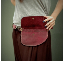 Waist pouch handmade leather waist bag