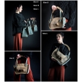 Unique tote bag for every occasion with a pocket, a strap and a clutch handmade from high quality natural leather