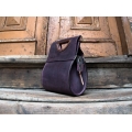 beautiful leather bag in plum colour perfect bag for everyday at work