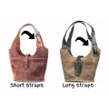 Handgemachte Tasche aus Naturleder im Oversize-Stil von Ladybuq Art Studio