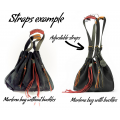 Marlena vier Farben handgemachte Naturleder-Einkaufstasche von Ladybuq Art Studio einzigartige große Einkaufstasche gemacht