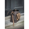 handmade natural leather bag Alicja with one strap and big exterior pocket