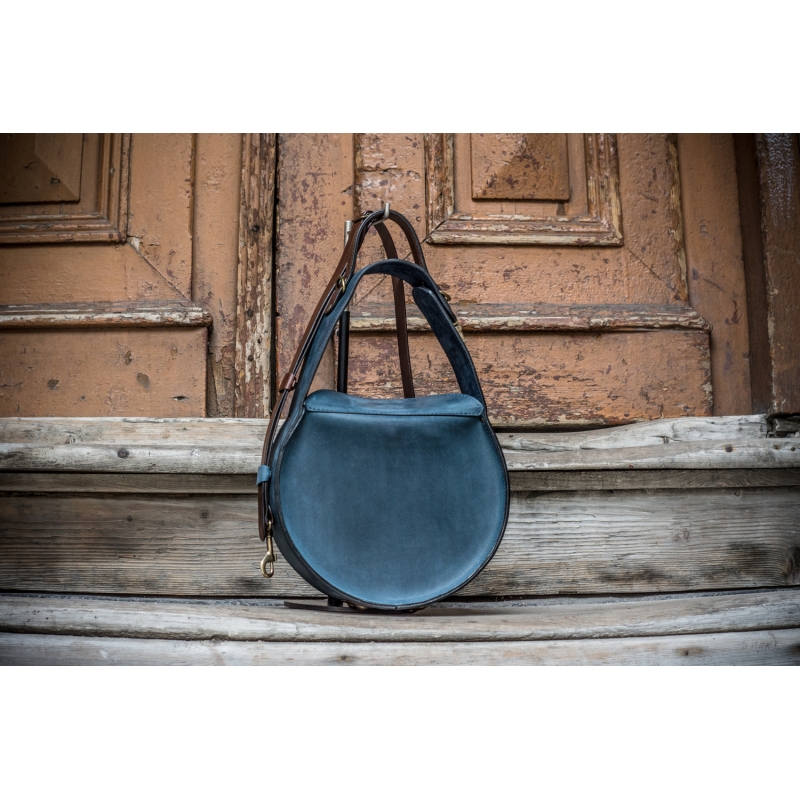 Timeless Denim Fringe Handbag Purse Dark Blue - Miami Paris