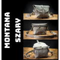 Leather original fanny pack/shoulder bag in Montana Grey color