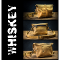 Shoulder bag/leather fanny pack made by hand in Whiskey color