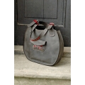 Lusi grey bag handmade natural leather bag made by ladybuq art studio