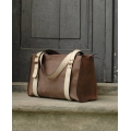 Lili brown unique designer bag made in poland by polish designers natural leather handmade bag