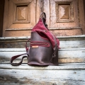 original backpack with zippered pocket on the back and comfortable straps made by ladybuq art