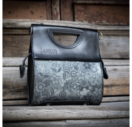 Unique The Tear purse in Black color with Silver pattern, limited purse made by Ladybuq Art