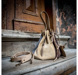 Leather Maja purse made out of soft suede leather