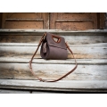 leather purse the tear in brown color, handmade women bag made by ladybuq