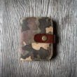 Skórzany portfel z oryginalnym wzorem moro od Ladybuq Art