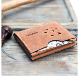 Handmade leather card case multifunctional by ladybuq