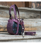 Missy small, soft leather purse in plum color by Ladybuq Art