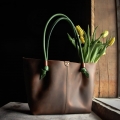 Piękna brązowo zielona  torebka shopper bag nowość!