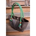 Piękna brązowo zielona  torebka shopper bag nowość!