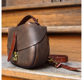 Brown Backpack and handbag in one