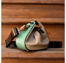 Cute little bag Mili in turquoise  &  grey colors