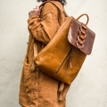 Handmade leather backpack