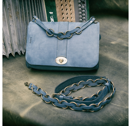 Ella Tasche Navy Blue stilvolle, originelle Tasche der polnischen Designer Ladybuq Art