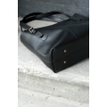 Stylish leather bag in oversize style in Black colour perfect bag for documents, laptop and shopping