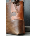 Zuza in two colours, unique puzzle design, beautiful bag made out of polish natural leather