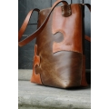 Zuza in two colours, unique puzzle design, beautiful bag made out of polish natural leather