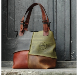 Alicja mit Futter geräumige einzigartige handgemachte Naturledertasche von Ladybuq Art Studio