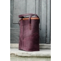 leather shoulder bag made by Ladybuq Julia in Plum color