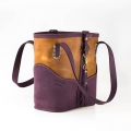Skórzana torebka w stylu vintage Julia w kolorze Śliwkowym oraz Whiskey od Ladybuq Art