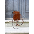 leather handmade molly purse in ginger color made by ladybuq