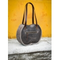 unique shoulder bag made by ladybuq art, grey shopper bag basia
