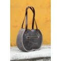 unique shoulder bag made by ladybuq art, grey shopper bag basia