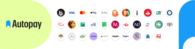 Blik + karty + portfele elektroniczne + PIS + przelew + płatności odroczone + raty 647x162 bank pay